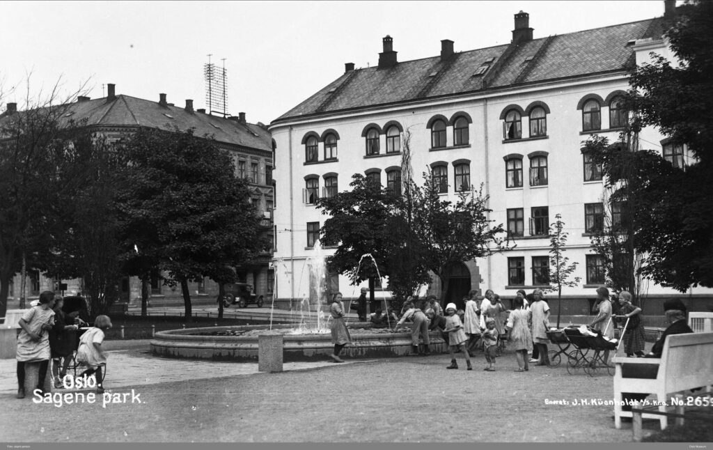 Foto: Dannevigsveien 7 – ved kirkeparken, ca. 1930. Oslo Museum.